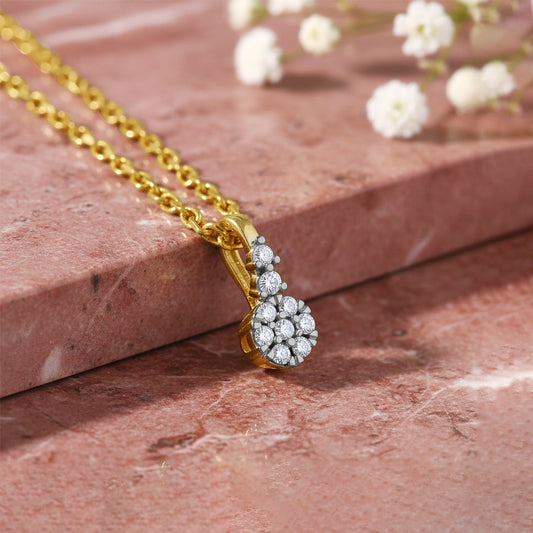 Gold Classy Whisper Lab Grown Diamond Pendant