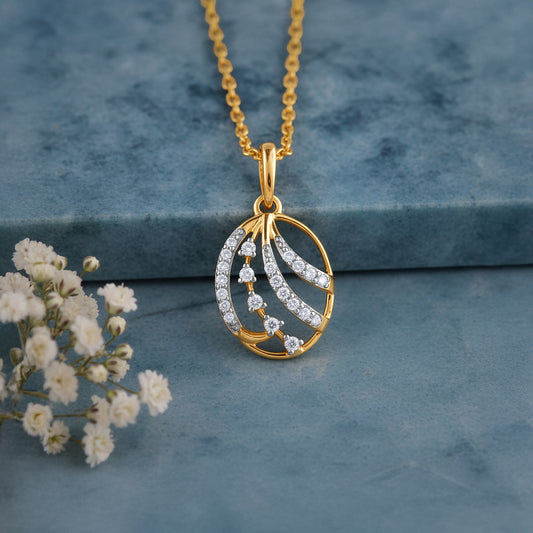 Gold Vortelle Lab Grown Diamond Pendant
