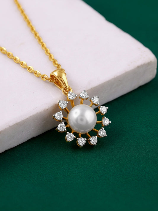 Anushka Sharma Gold Fiore Lab Grown Diamond Pendant