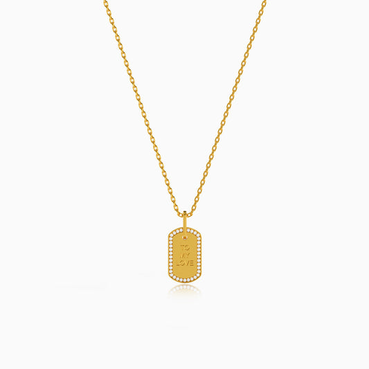 Personalised Gold Something Timeless Lab Grown Diamond Pendant (9K)