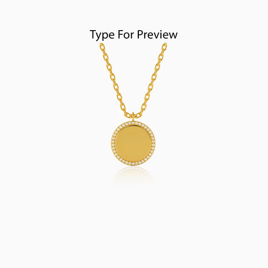 Personalised Gold Bonding Lab Grown Diamond Pendant (9K)
