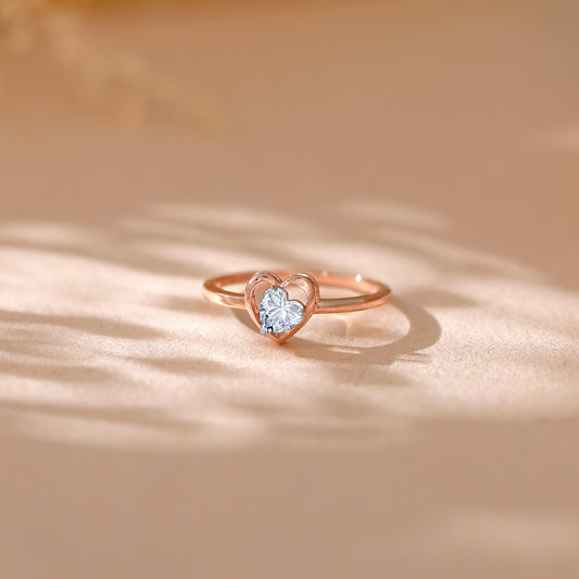 Rose Gold Joyful Solitaire Diamond Ring