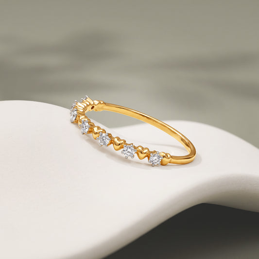 Gold Cherie Line Lab Grown Diamond Ring (Size 12)