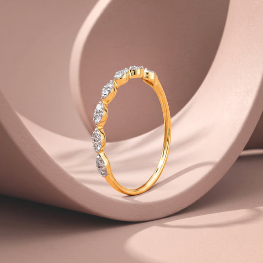 Gold Marquise Melody Lab Grown Diamond Ring (Size 12)