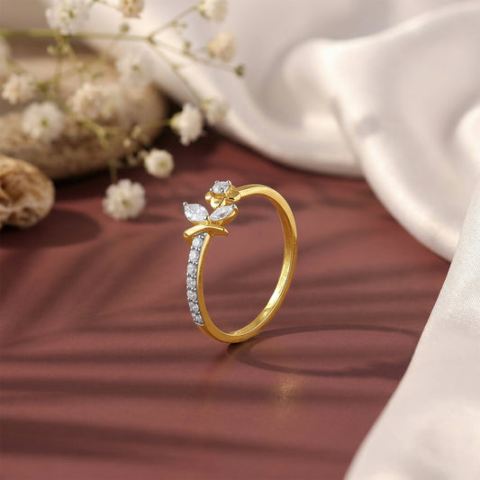 Gold Floret Dream Lab Grown Diamond Ring (Size 12)