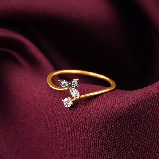 Gold Leaflet Delights Lab Grown Diamond Ring