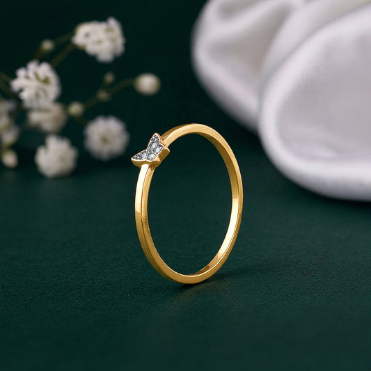Gold Sweet Flutter Lab Grown Diamond Ring