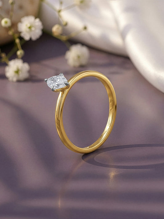 Gold Marquise Muse Lab Grown Diamond Ring (Size 12)