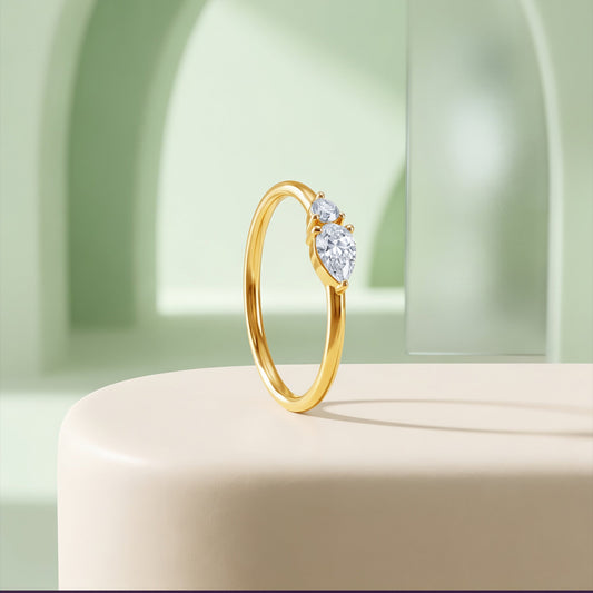 Gold Duet Eclat Lab Grown Diamond Ring (Size 12)