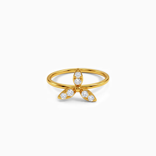 Gold Floris Glow Lab Grown Diamond Ring