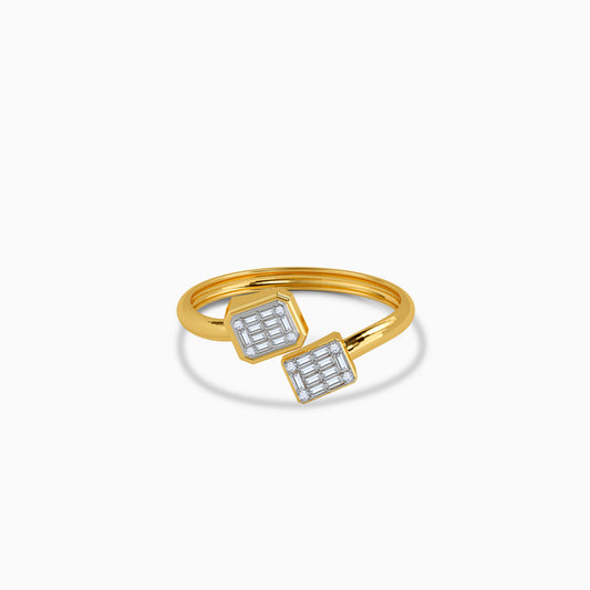 Gold Parallel Glow Lab Grown Diamond Ring