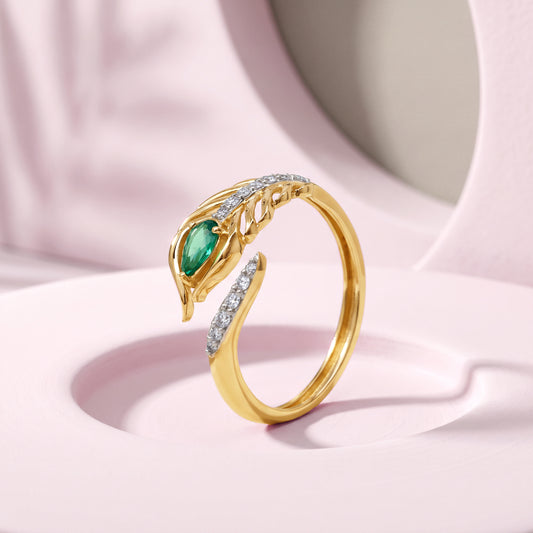 Gold Murari Lab Grown Diamond Ring (Size 12)