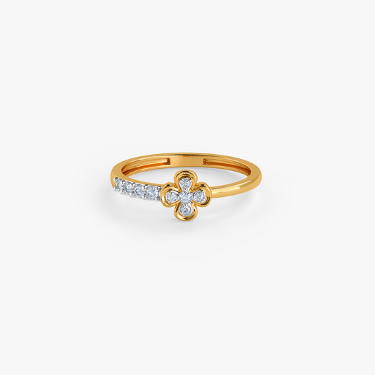 Gold Orchid Veil Lab Grown Diamond Ring (Size 12)