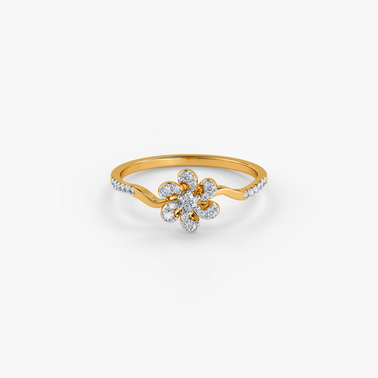 Gold Petal Pop Lab Grown Diamond Ring (Size 12)