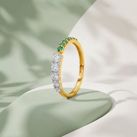 Gold Zamarrud Lab Grown Diamond Ring (Size 12)