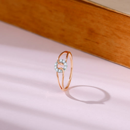 Rose Gold Panoramic Diamond Ring
