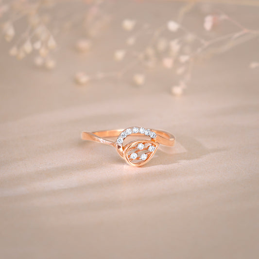 Rose Gold Soft Ember Diamond Ring