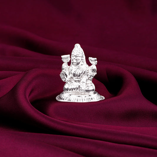 Silver Goddess Lakshmi Idol