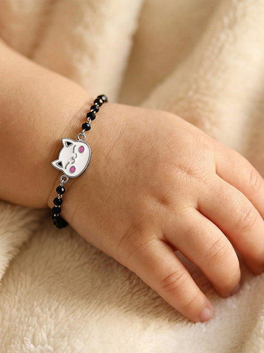 Silver Midnight Meow Kids Bracelet (0 - 2 Years)
