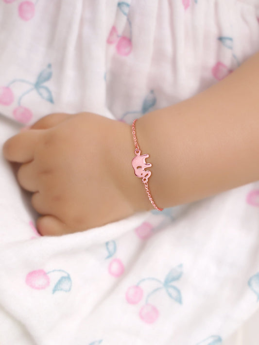 Rose Gold Jumbo Elephant Kid's Bracelet (0 - 2 Years)