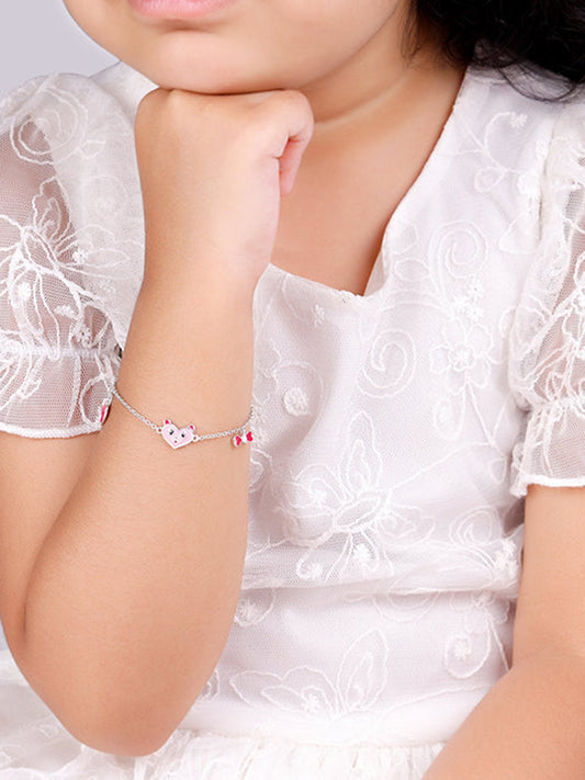 Silver Love You Boo Kids Bracelet (2 - 8 Years)