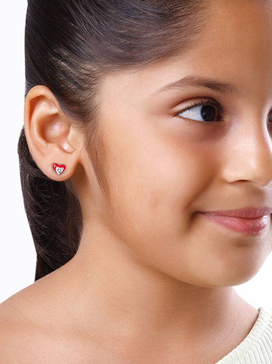 Silver Snuggleheart Kids Studs