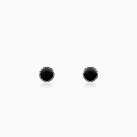 Silver Dark Moon Stud For Him