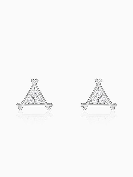Silver Triangle Stud For Him