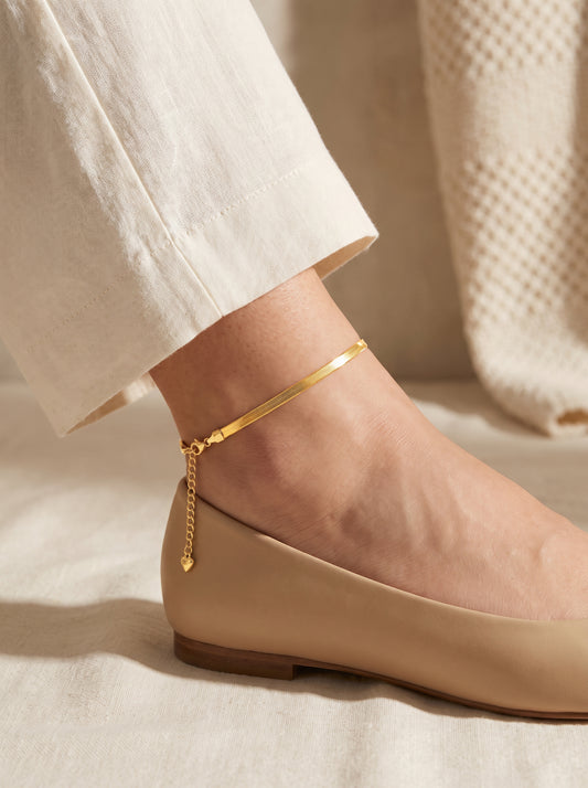 OnnMe by GIVA Bare Chain Gold Plated Anklet