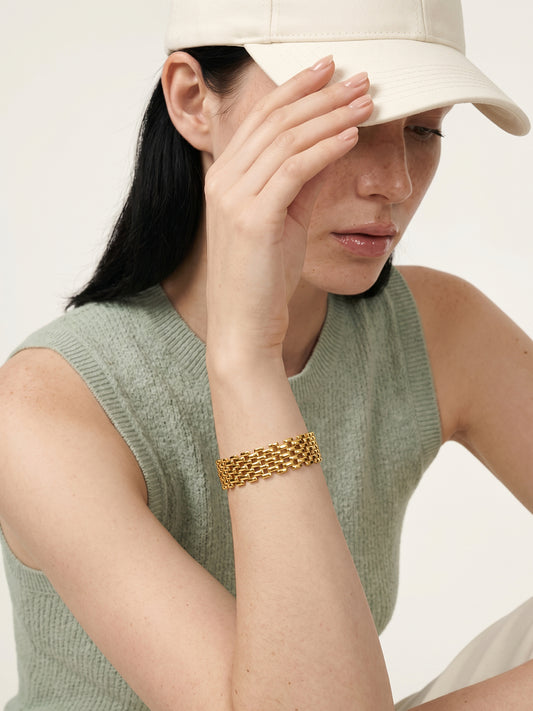 OnnMe by GIVA Still Booked Gold Plated Bracelet