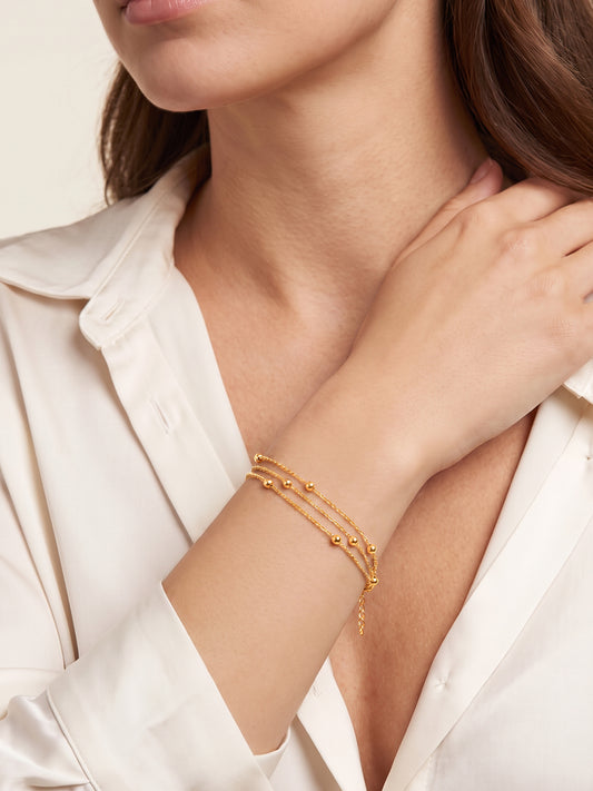 OnnMe by GIVA Double Take Layer Gold Plated Bracelet