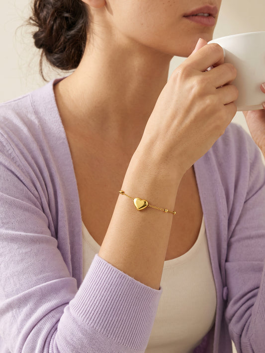 IXIA by GIVA Hearthrob Gold Plated Bracelet