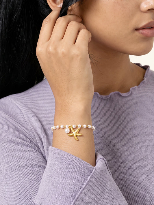 IXIA by GIVA Starfish Wish Gold Plated Bracelet
