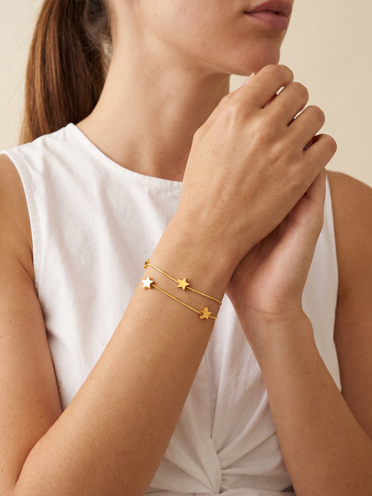 IXIA by GIVA Starry Orbit Gold Plated Bracelet