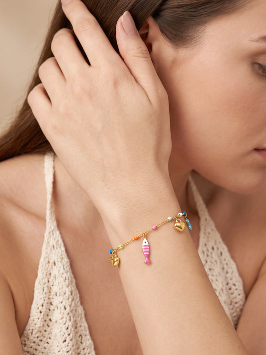 IXIA by GIVA Fishful Thinking Gold Plated Bracelet