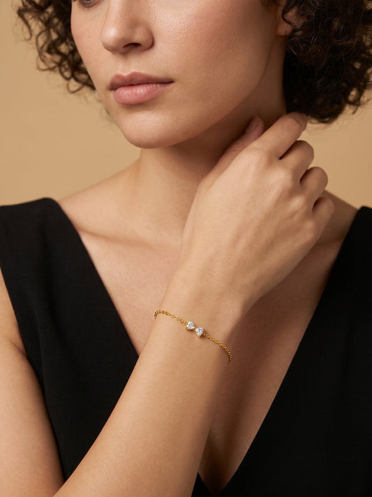 OnnMe by GIVA Bow Energy Gold Plated Charm Bracelet