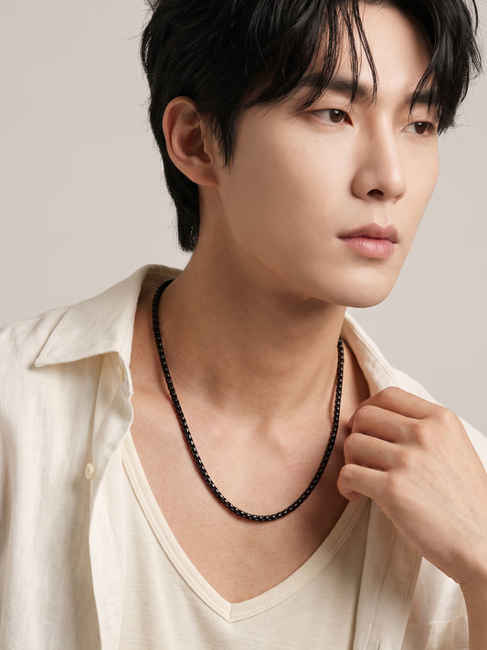 OnnMe by GIVA Straight Cold Black Rhodium Chain For Men