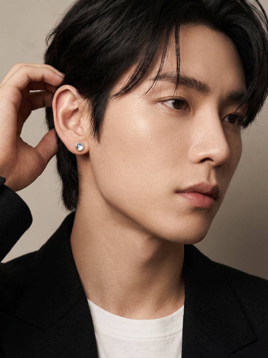 OnnMe by GIVA Clean Fit Rhodium Plated Stud For Men