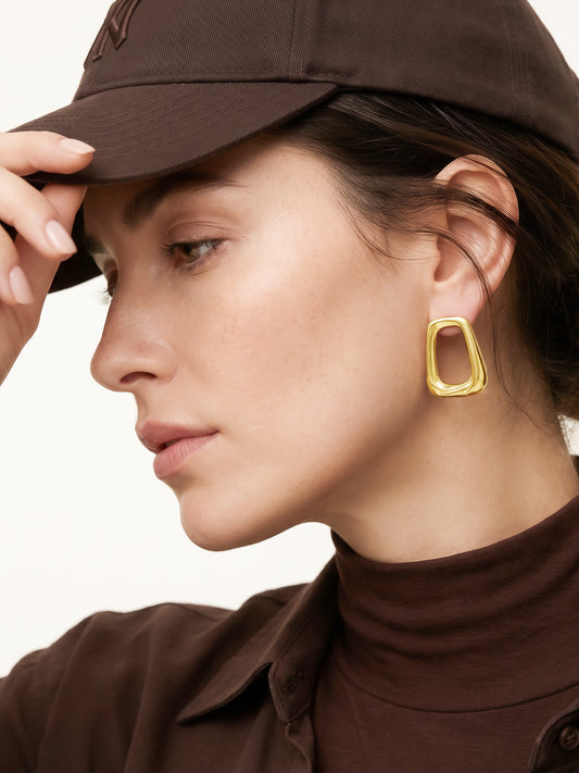 IXIA by GIVA Trapeze Artist Gold Plated Earrings