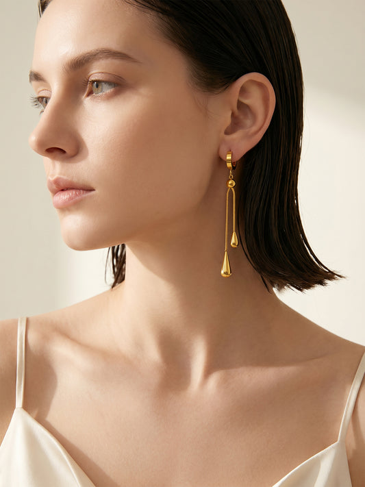 OnnMe by GIVA Drop The Act Gold Plated Dangler Earrings