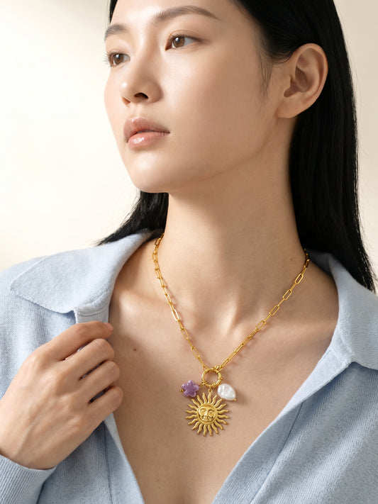 OnnMe by GIVA Sun Chaser Gold Plated Necklace