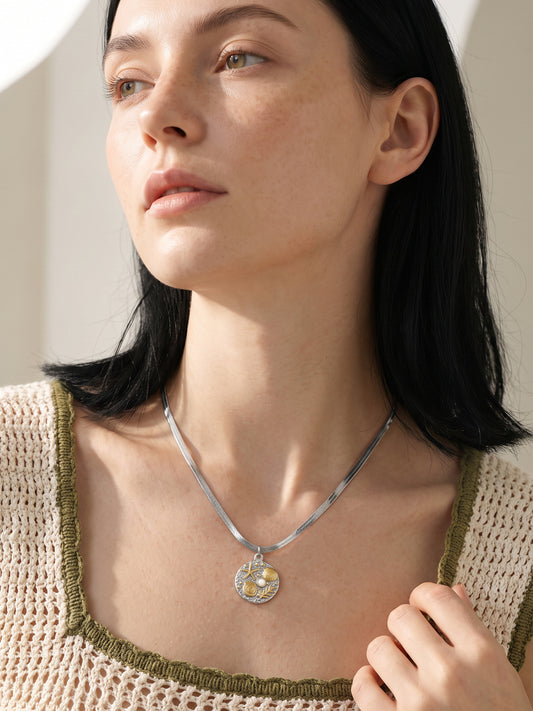 IXIA by GIVA Shoreline Dual Tone Necklace