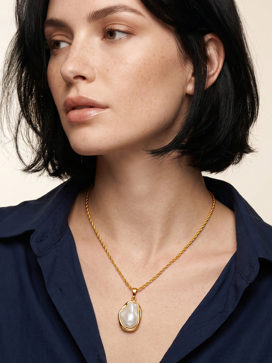 IXIA by GIVA Worth The Wait Gold Plated Pearl Necklace