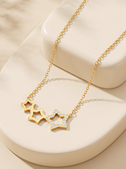 IXIA by GIVA Twinkle Theory Gold Plated Necklace