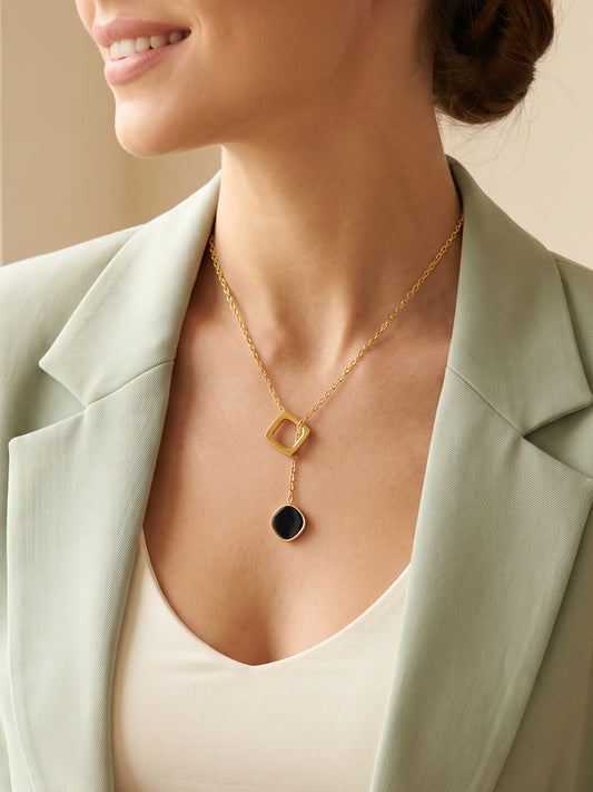 IXIA by GIVA Kite Crush Gold Plated Lariat Necklace