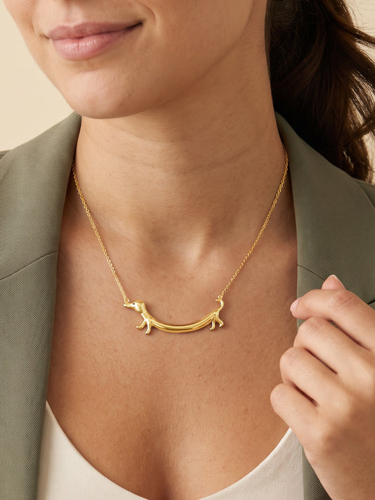 IXIA by GIVA Weenie Gold Plated Necklace