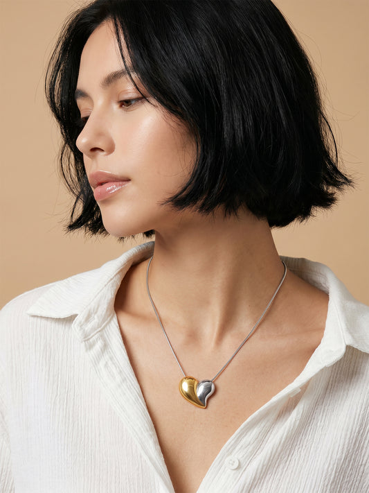 OnnMe by GIVA Heartbreaker Dual Tone Necklace