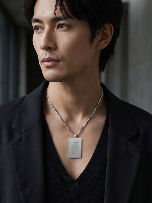 IXIA by GIVA Bluffmaster Rhodium Plated Pendant with Chain For Men