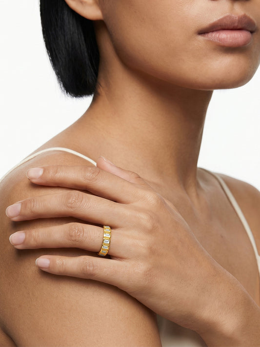 Quiet Luxury Gold Plated Ring (Size 16)
