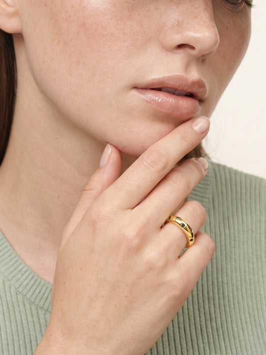 IXIA BY GIVA Finders Keepers Gold Plated Ring (Size 14)